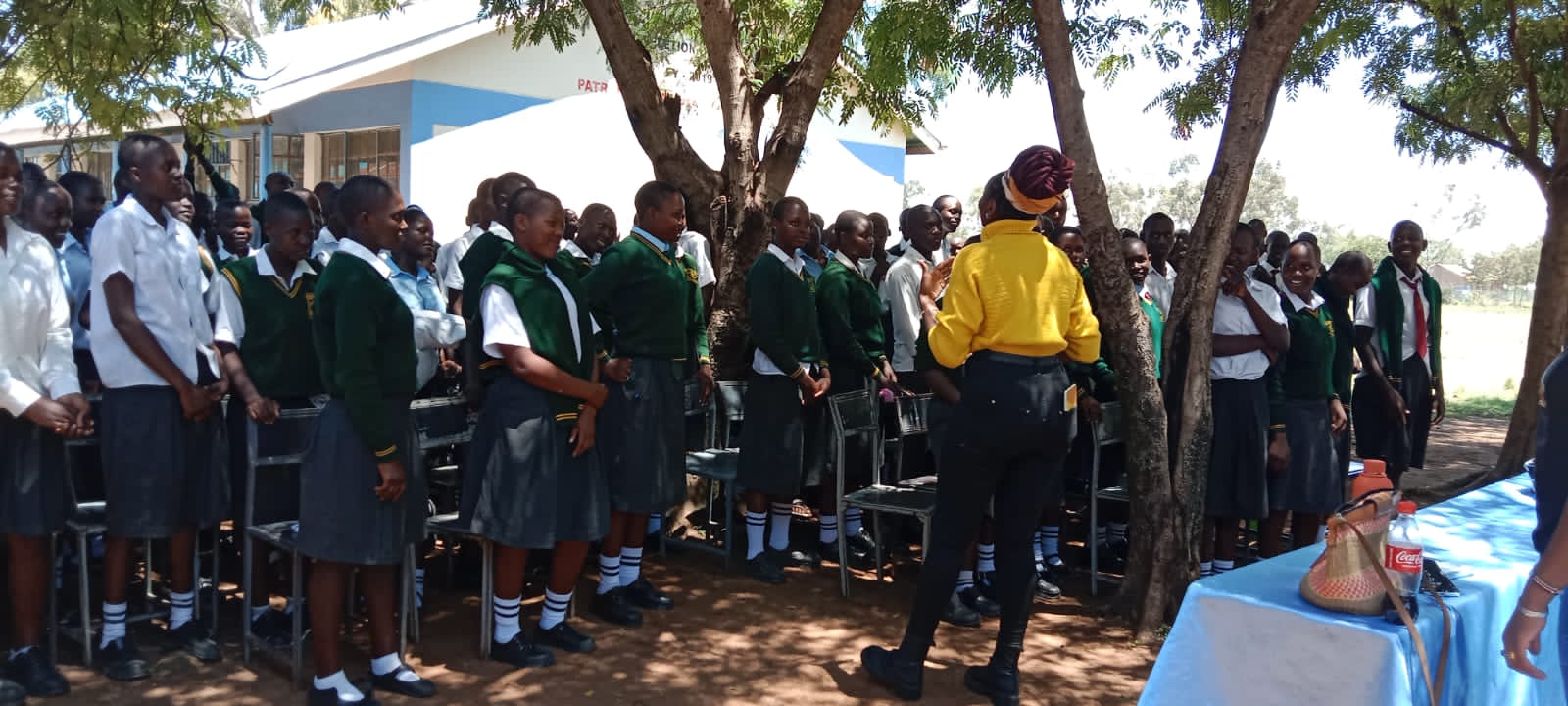 Community gathering discussing important issues